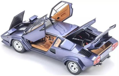 Lamborghini Countach LP5000 Quattrovalvole Dark Blue 1:18 Kyosho Model (view 5)