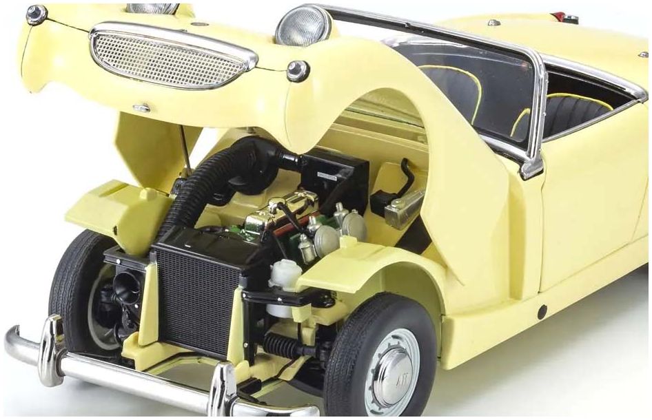 Available to Order – Austin Healey Sprite 1958 Primrose Yellow 1:18 (KYO 08953PY)