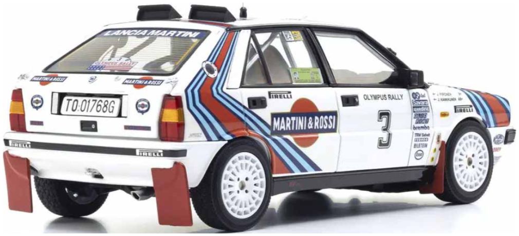 Available to Order – Lancia Delta HF 4WD Olympus Rally 1987 Martini Rossi #3 1:18 (KYO 08960E)