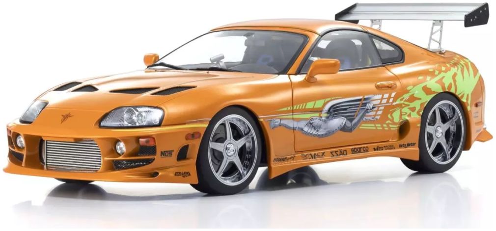 Toyota Supra Turbo Fast & Furious Orange Pearl 1:18 Kyosho Model (view 6)