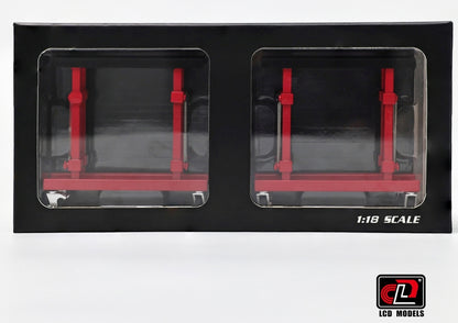 Available To Order – Hood Holder Semi-Gloss Red (x2) 1:18 LCD Models Model (LCD 08SGR)