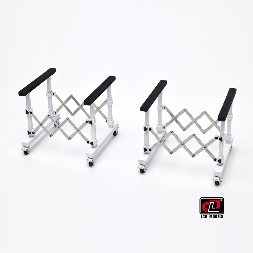 Available To Order – Hood Holder Semi-Gloss White (x2) 1:18 LCD Models Model (LCD 08SGW)