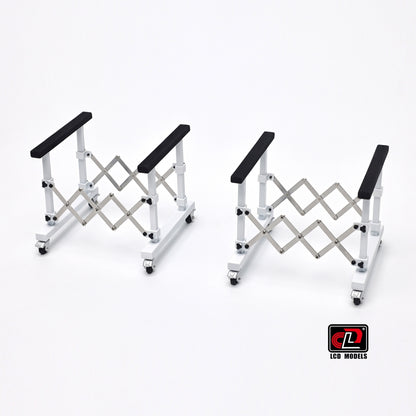 Available To Order – Hood Holder Semi-Gloss White (x2) 1:18 LCD Models Model (LCD 08SGW)