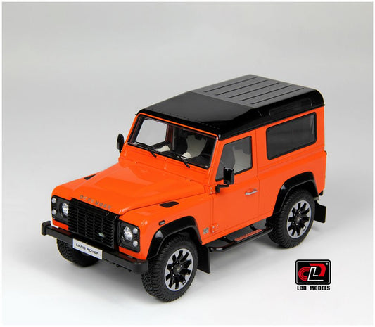Available to Order – Land Rover Defender 90 2018 Works V8 70th Edition Orange 1:18 (LCD 18007O)