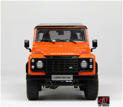 Available to Order – Land Rover Defender 90 2018 Works V8 70th Edition Orange 1:18 (LCD 18007O)