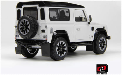 Available to Order – Land Rover Defender 90 2018 Works V8 70th Edition White 1:18 (LCD 18007W)