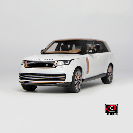 Available to Order – Land Rover Range Rover SV Serenity 2022 White w/Rose gold Roof 1:18 (LCD 18017W)