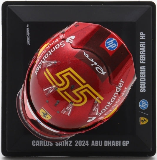 Carlos Sainz Abu Dhabi GP 2024 Helmet 1:5 Looksmart Model (view 2)