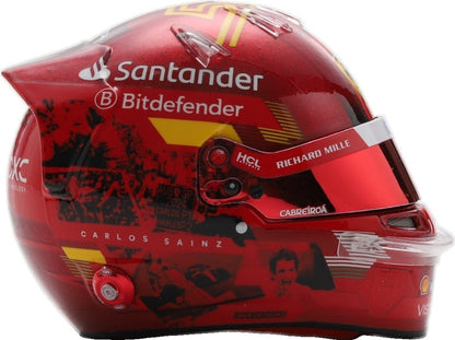 Carlos Sainz Abu Dhabi GP 2024 Helmet 1:5 Looksmart Model (view 4)