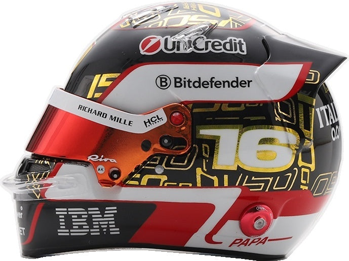Available To Order – Charles Leclerc Scuderia Ferrari HP Abu Dhabi GP 2025 Helmet 1:5 Looksmart Model (LOO HEL028)
