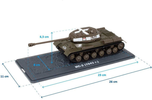 IS-2 - 1943 (NC-2 1943r) 1:43 Tank Collection (Box slightly squash) 1:43 – diecast model (view 2)