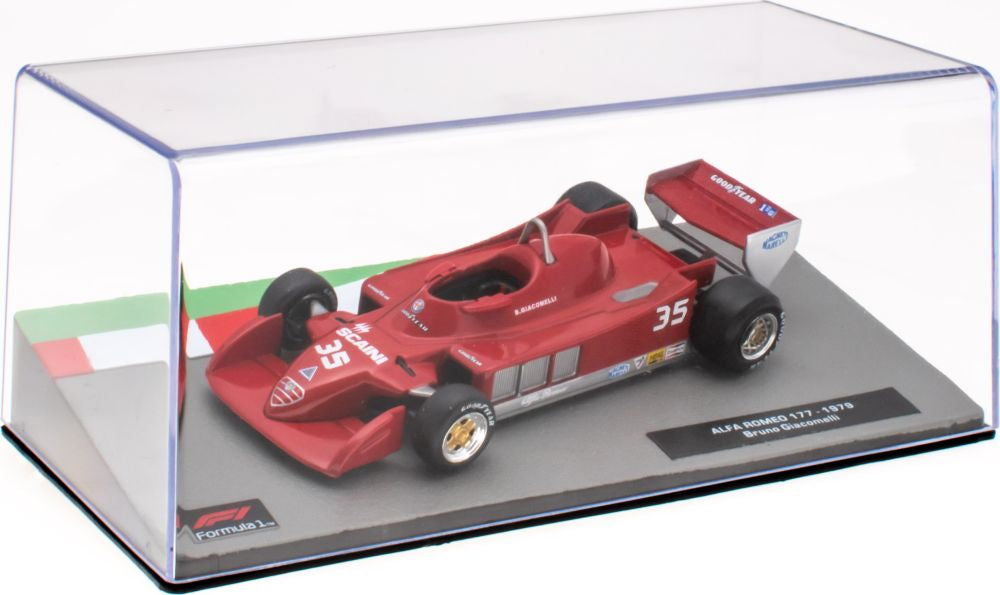 Alfa Romeo 177 - 1979 Bruno Giacomelli F1 Collection - Cased 1:43 – diecast model (view 2)