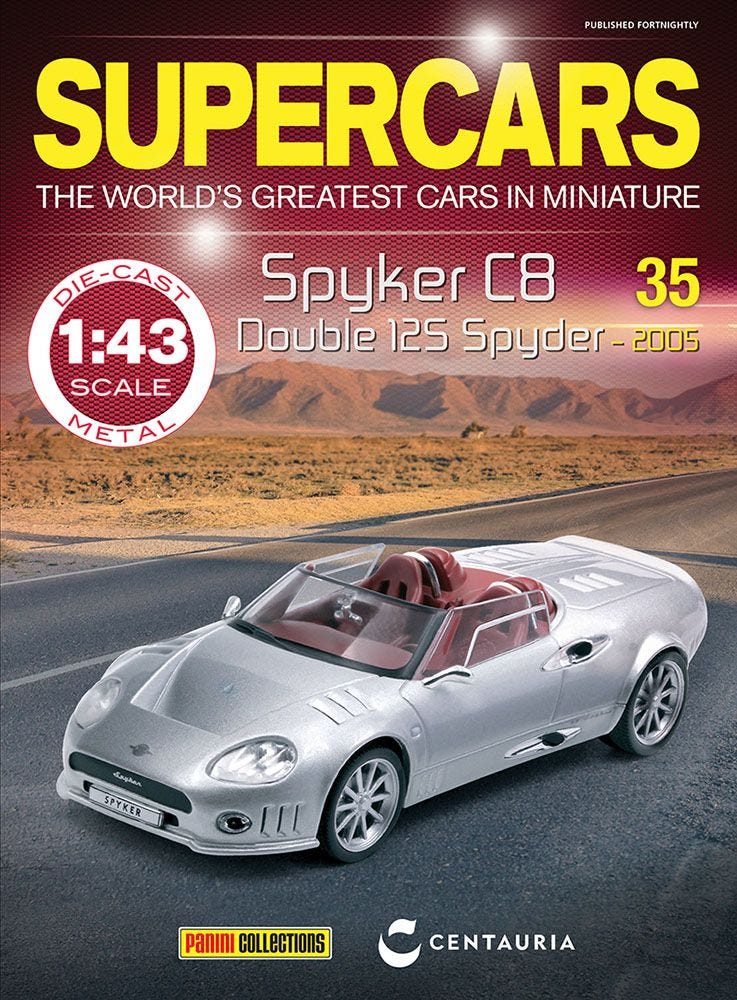 Spyker C8 / C12 Double 12S Spyder 2005 - 2008 - Cased - Supercar Collection 1:43 – diecast model (view 2)