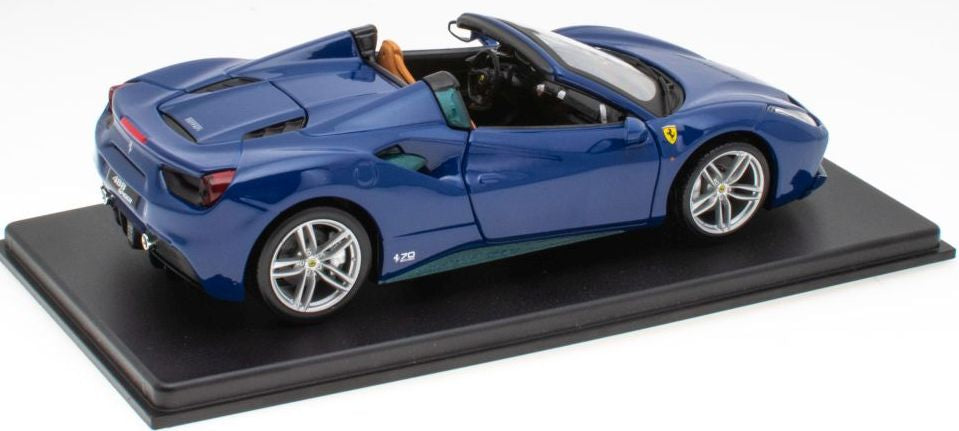 Ferrari 488 Spider Blue - Inspired by 1950 166 Touring- Supercar Collection Gift 1:24 1:24 – diecast model (view 2)