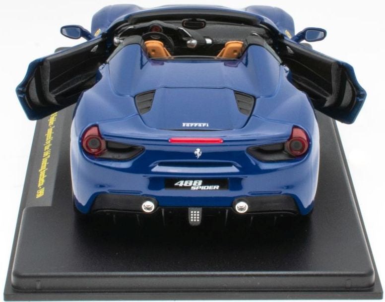 Ferrari 488 Spider Blue - Inspired by 1950 166 Touring- Supercar Collection Gift 1:24 1:24 – diecast model (view 4)