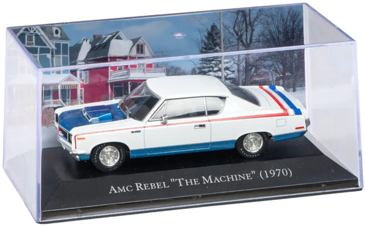 AMC Rebel "The Machine" (1970) White Blue & Red - American Car Collection 1:43 Magazine Model Model (view 2)