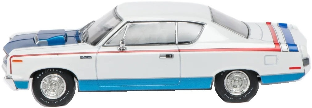 AMC Rebel "The Machine" (1970) White Blue & Red - American Car Collection 1:43 Magazine Model Model (view 3)