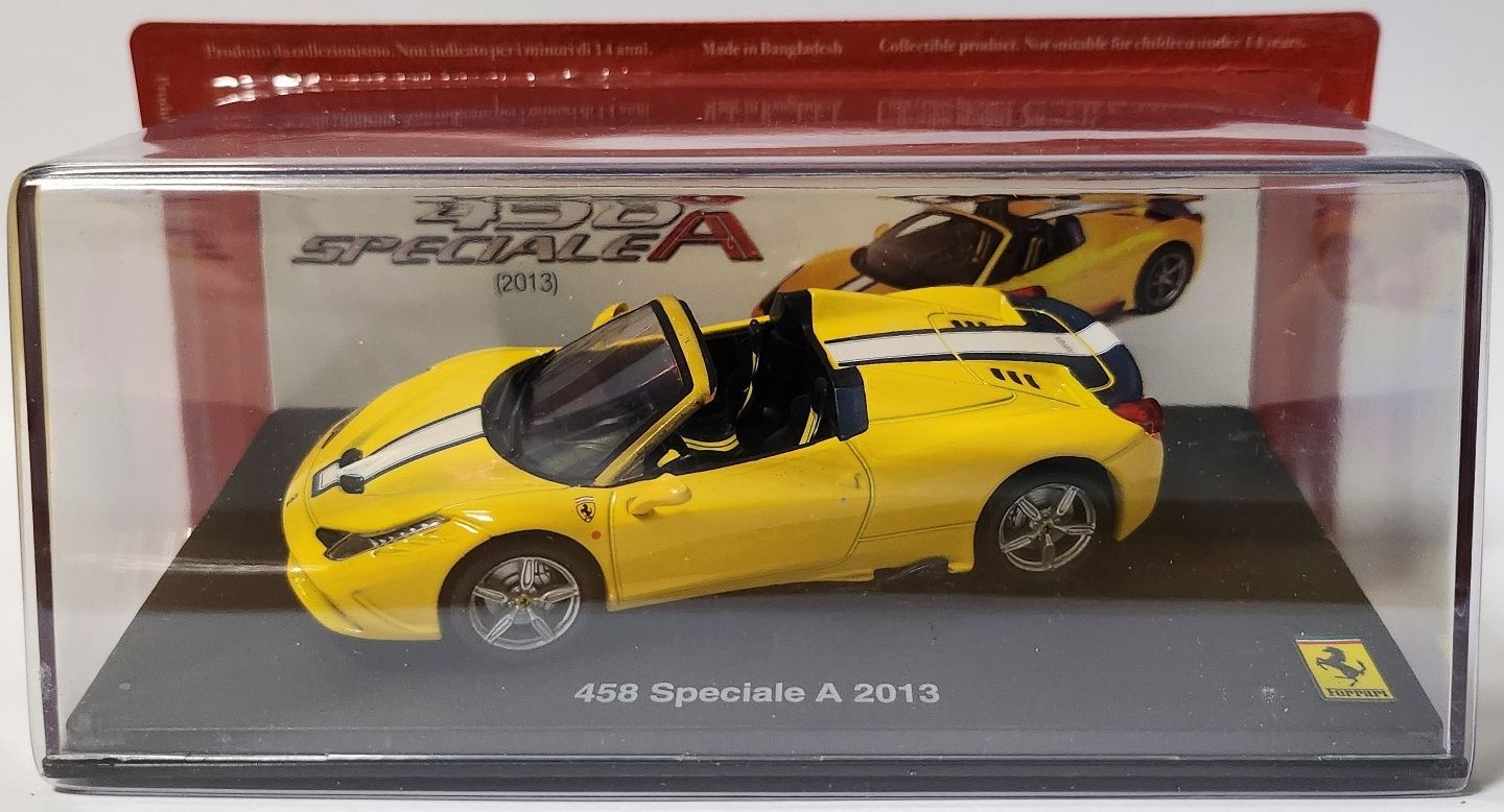 Available To Order – Ferrari 458 Speciale A 2013 - Yellow Ferrari Collection - cases 1:43 (MAG PQ06)