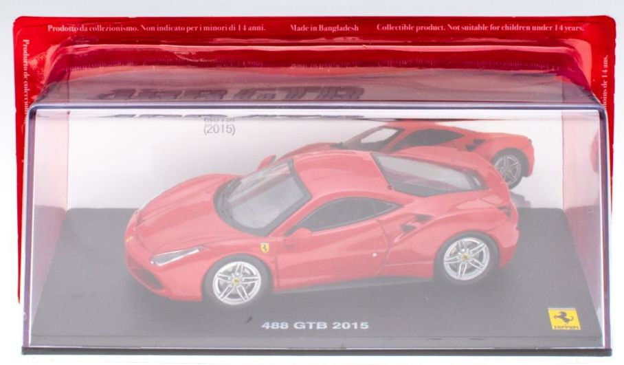 Available To Order – Ferrari 488 GTB 2015 - Red Ferrari Collection - cases 1:43 (MAG PQ08)