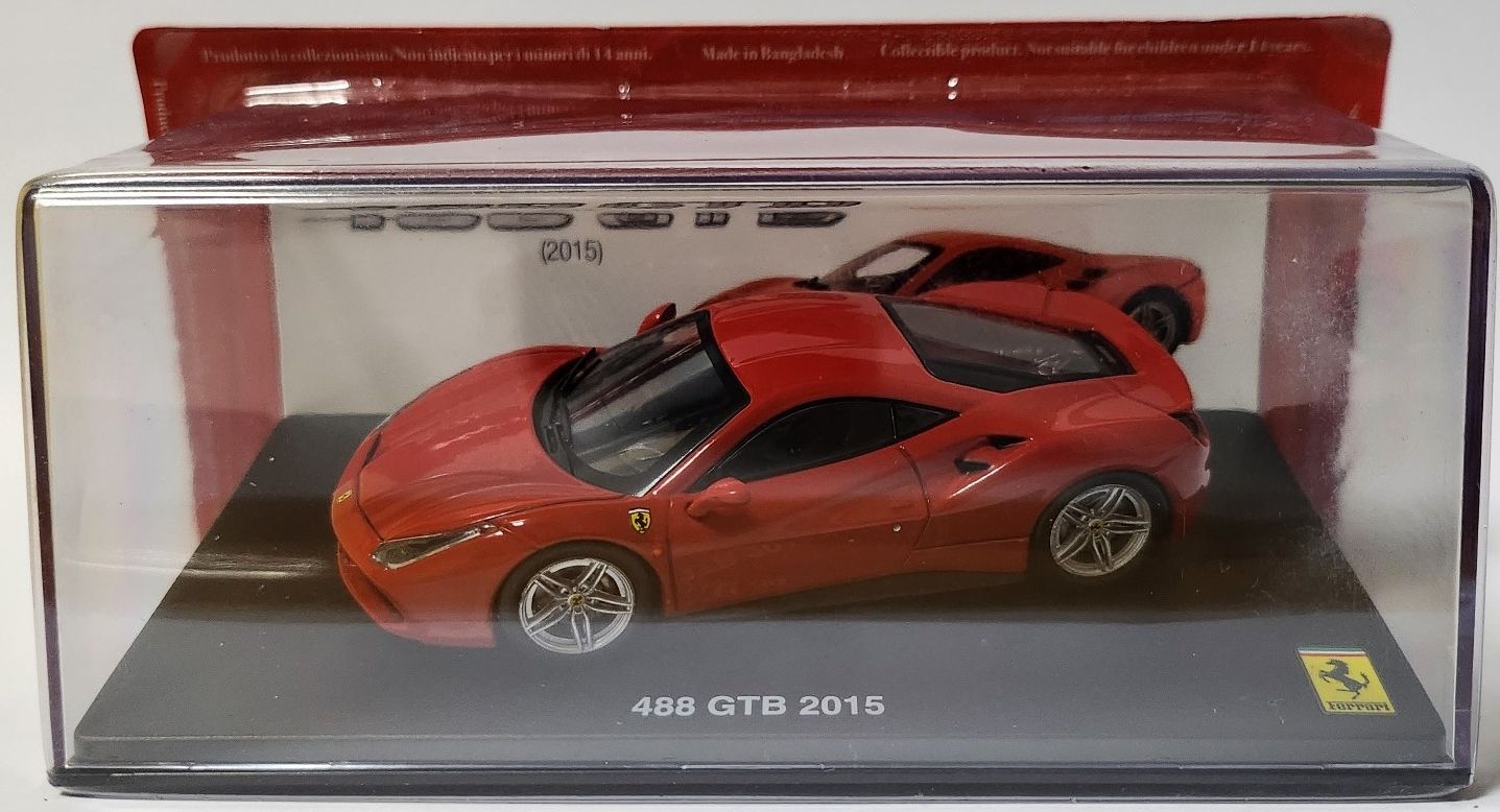 Available To Order – Ferrari 488 GTB 2015 - Red Ferrari Collection - cases 1:43 (MAG PQ08)