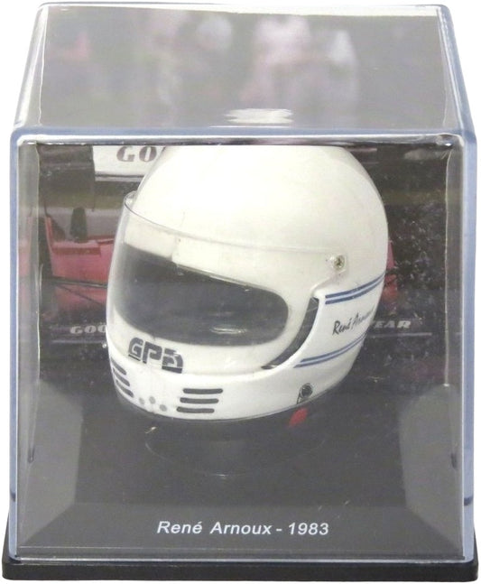 Available To Order – Rene Arnoux #28 Scuderia Ferrari 126C3 F1 1983 Helmet 1:5 (MAG PV14)