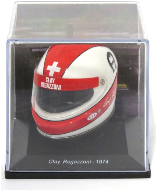 Available To Order – Clay Regazzoni - 1974 Ferrari F1 Helmet Collection 1:5 - Cased 1:5 (MAG PV18)