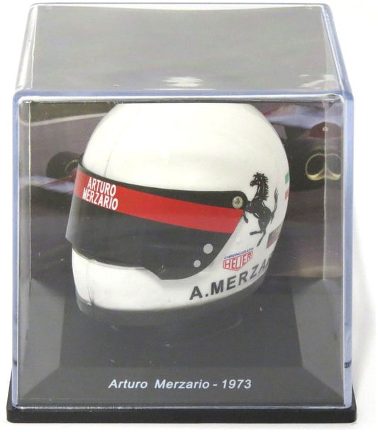 Available To Order – Arturo Merzario #4 Scuderia Ferrari 312PB F1 1973 Helmet 1:5 (MAG PV21)