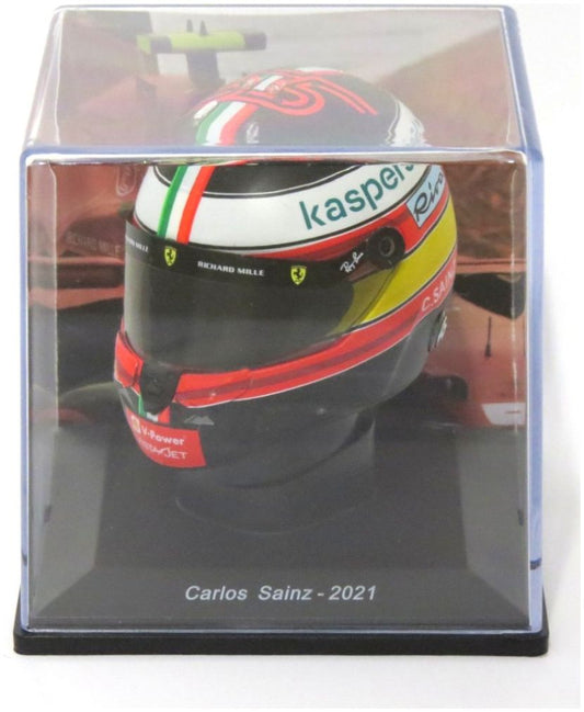 Available To Order – Carlos Sainz - 2021 - Gran Premio d'Italia Ferrari F1 Helmet Collection 1:5 - Cased 1:5 (MAG PV66)