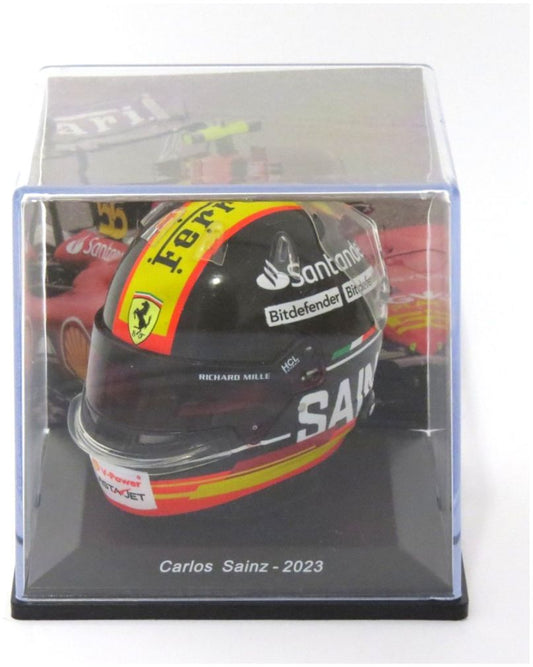 Available To Order – Carlos Sainz - 2023 - Gran Premio d'Italia Ferrari F1 Helmet Collection 1:5 - Cased 1:5 (MAG PV83)