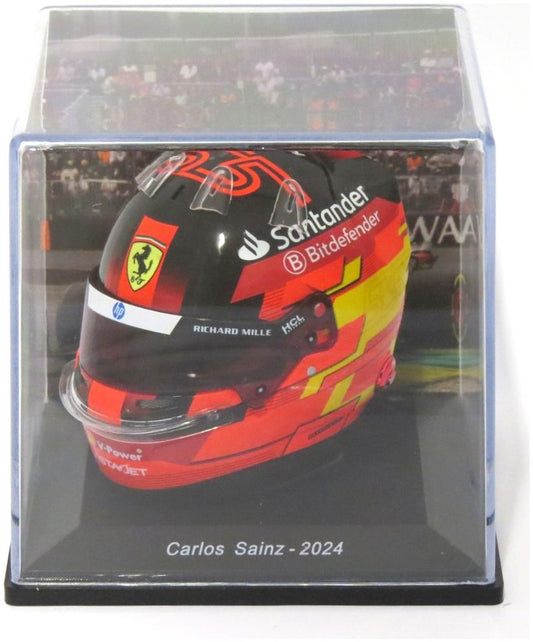 Available To Order – Carlos Sainz - 2024 Ferrari F1 Helmet Collection 1:5 - Cased 1:5 (MAG PV90)