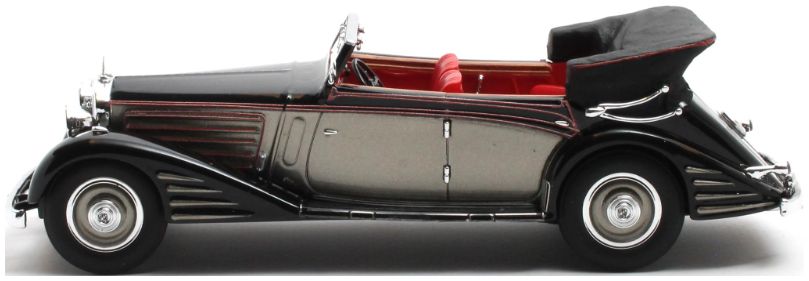 Available to Order – Maybach Zeppelin DS8 Black/Bronze 4-Door Cabriolet by Spohn 1934 1:43 (MAX 41301-011)