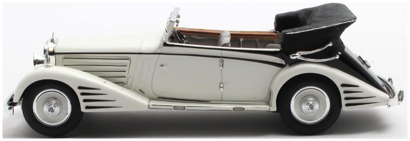 Maybach Zeppelin DS8 White 4-Door Cabriolet by Spohn 1934 1:43 – diecast model (view 2)