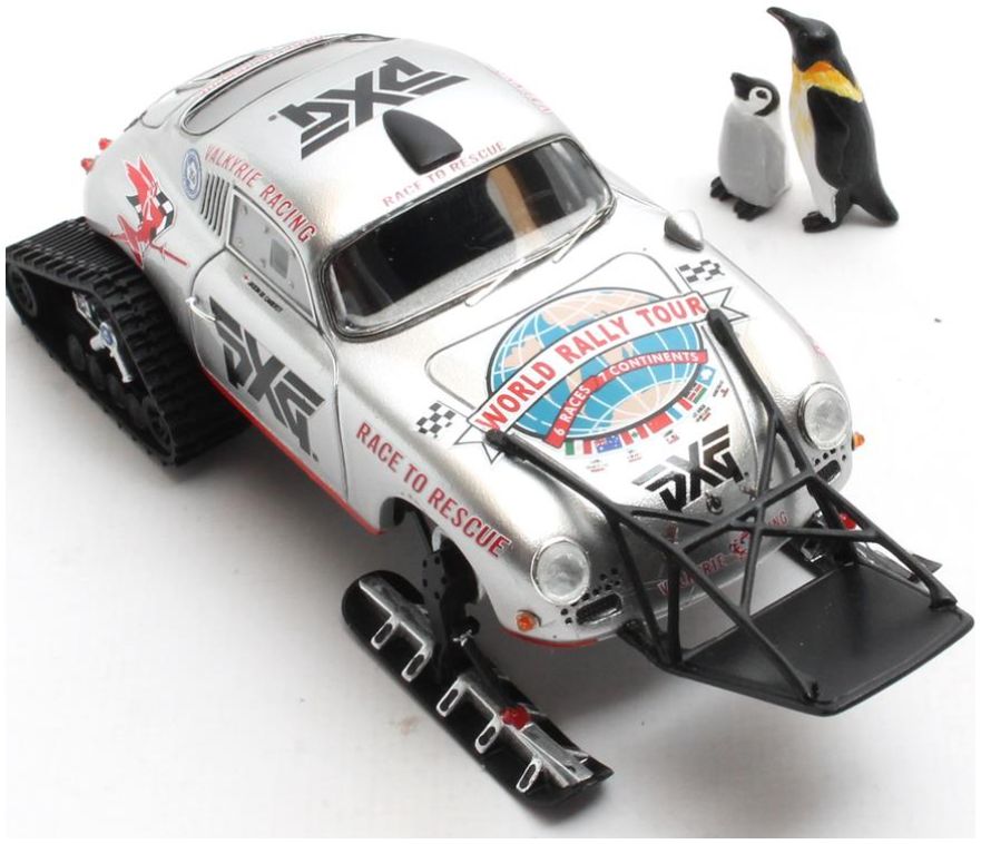 Available To Order – Porsche 356A Valkyrie Racing Antartica Ice Challenge 2021 + Pinguins Moeder & kind 1:43 Matrix Model (MAX R41607-032)