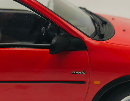 Available to Order – Vauxhall Corsa Merit Red RHD UK Exclusive 1:18 (MCG 18845)