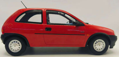 Available to Order – Vauxhall Corsa Merit Red RHD UK Exclusive 1:18 (MCG 18845)