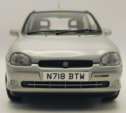 Available to Order – Vauxhall Corsa GSI Silver RHD UK Exclusive 1:18 (MCG 18846)