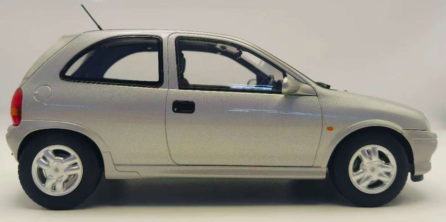 Available to Order – Vauxhall Corsa GSI Silver RHD UK Exclusive 1:18 (MCG 18846)