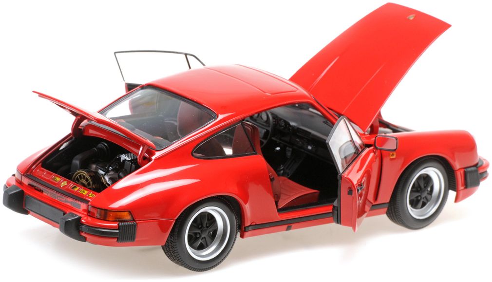 Porsche 911 Carrera Coupe 3.2 - 1983 - Red 1:18 Minichamps Model (view 3)