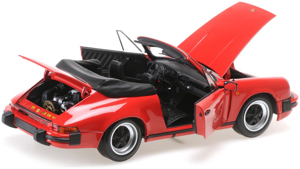 Porsche 911 Carrera Cabriolet 3.2 - 1983 Red 1:18 Minichamps Model (view 2)