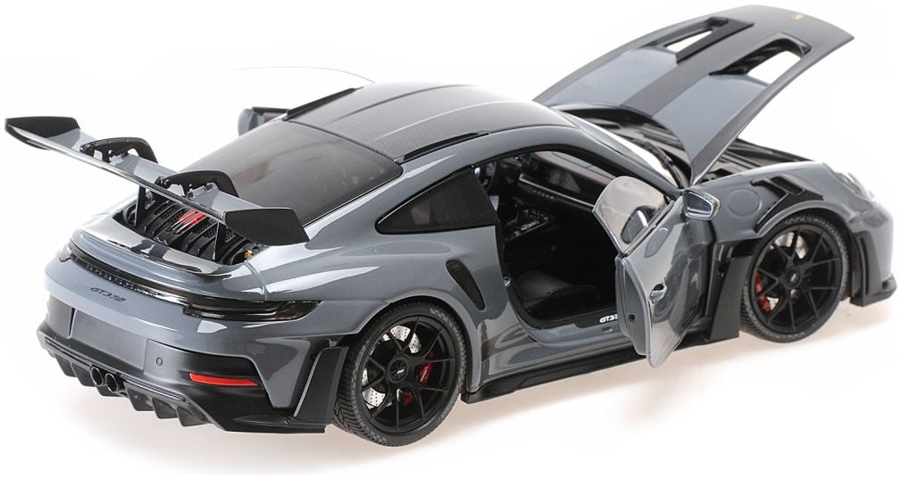 MINICHAMPS Porsche 911 (992) GT3 RS 2024 Grey with Weissach Package Black Wheels Limited Edition 1:18 (110062024)