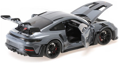 MINICHAMPS Porsche 911 (992) GT3 RS 2024 Grey with Weissach Package Black Wheels Limited Edition 1:18 (110062024)