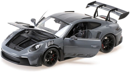 MINICHAMPS Porsche 911 (992) GT3 RS 2024 Grey with Weissach Package Black Wheels Limited Edition 1:18 (110062024)