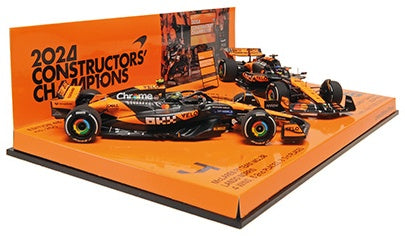 Mclaren F1 Team MCL38 Champions 2 car set Norris / Piastri Abu Dhabi GP 2024 Minichamps Model (view 2)