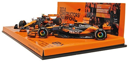Mclaren F1 Team MCL38 Champions 2 car set Norris / Piastri Abu Dhabi GP 2024 Minichamps Model (view 3)