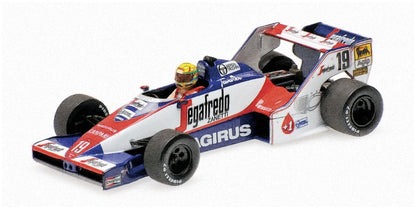 Toleman Hart Tg183B - Dirty Version 1984, A. Senna, 2nd Brazilian Gp 1:43 Minichamps Model (view 2)