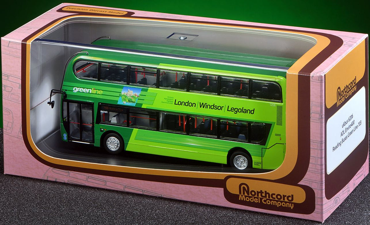 Alexander Dennis Enviro400 - Reading Buses Green Express (1208 – GO11 LDN) 1:76 – diecast model (view 2)