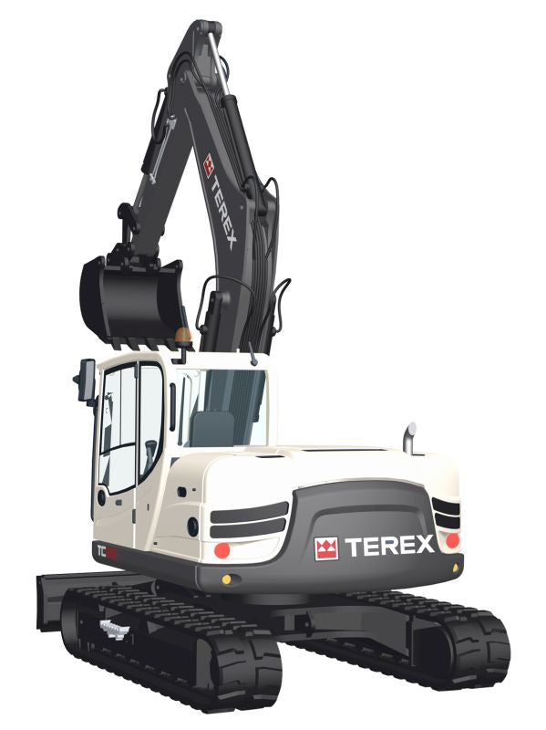 Terex TC125, Midi Crawler Excavator 1:50 NZG Construction Models Model (view 3)