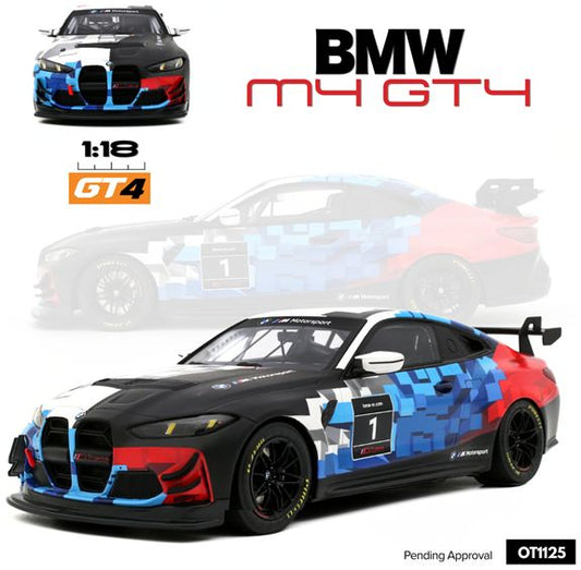 Available To Order – BMW M4 GT4 White 2024 1:18 (OTT 1125)