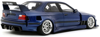 BMW E36 LTO Sedan Turbo Khyzyl Saleem Avus Blue 2023 1:18 Otto Mobile Model (view 2)