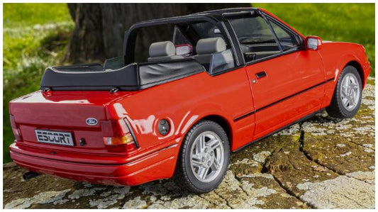 Available To Order – Ford Escort MK4 XR3I Cabriolet Flamenco Red 1986 1:18 (OTT 1254)